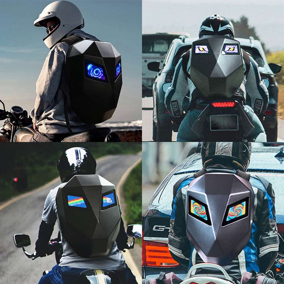 loy LED Eye Rider Backpack -Programmable Screen Travel & Biker Gear 31 ...