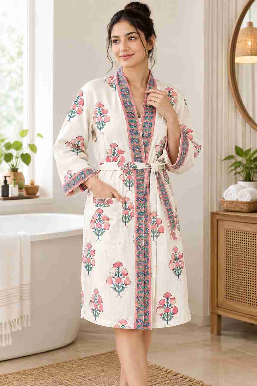 sentiments MULTICOLOURE Free Size Bath Robe - Buy sentiments ...