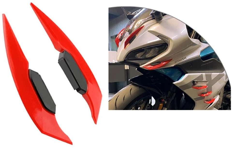 LOVMOTO Red Wing Side Helmet Spoiler Aerodynamic Wing Dynamic Helmet ...