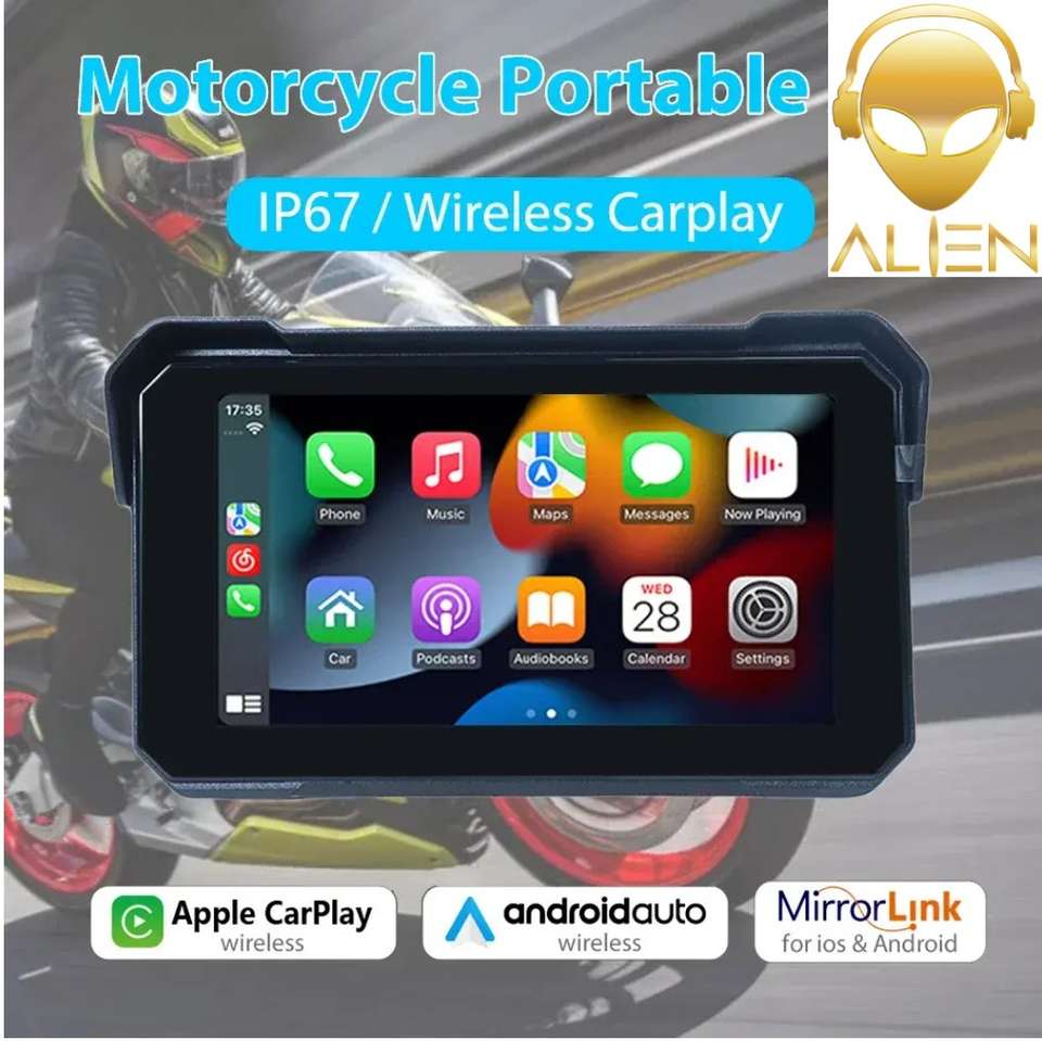 Alien Carplay/ Andriod Auto Navigation Display Water Proof Screen Bike ...
