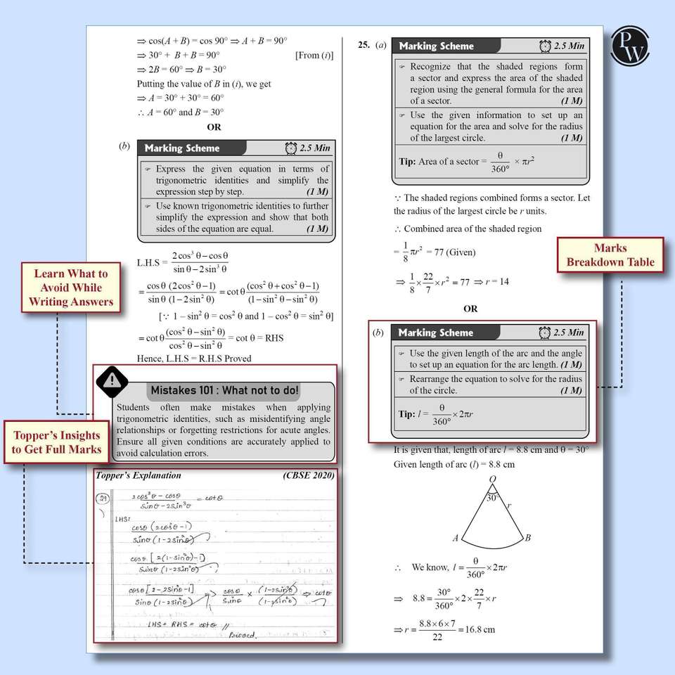 PW CBSE Class 10 Mathematics Sample Papers 2026 | 15 Papers + Mind Maps ...
