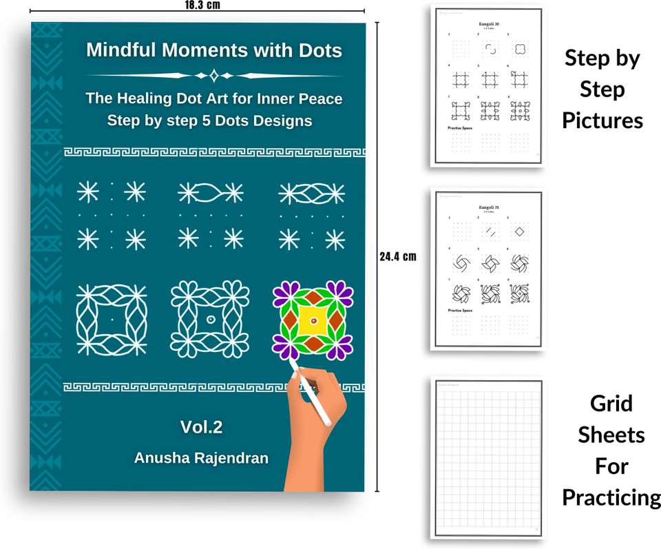 15 Volumes of Kolam & Rangoli Art Book Set (Sikku, Festive & Mandala ...