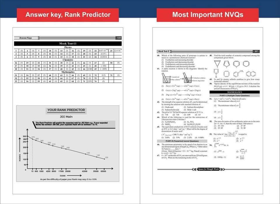 Chemstry Math Disha 15 Mock Test Series NTA JEE Main 2026 with Rank Predictor - 5th ...