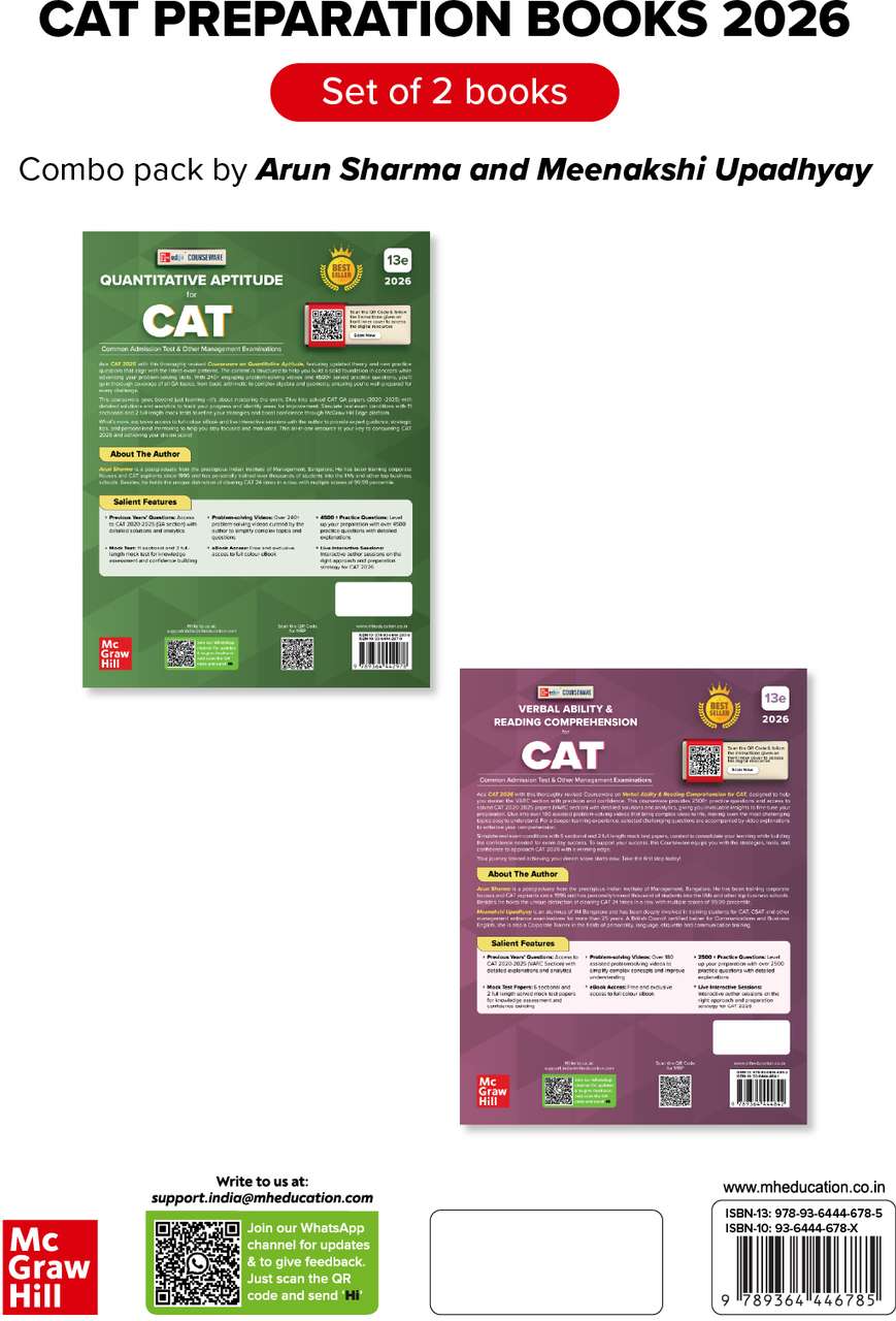 CAT exam books 2026 combo by Arun Sharma (Set of 2) - Quantitative ...