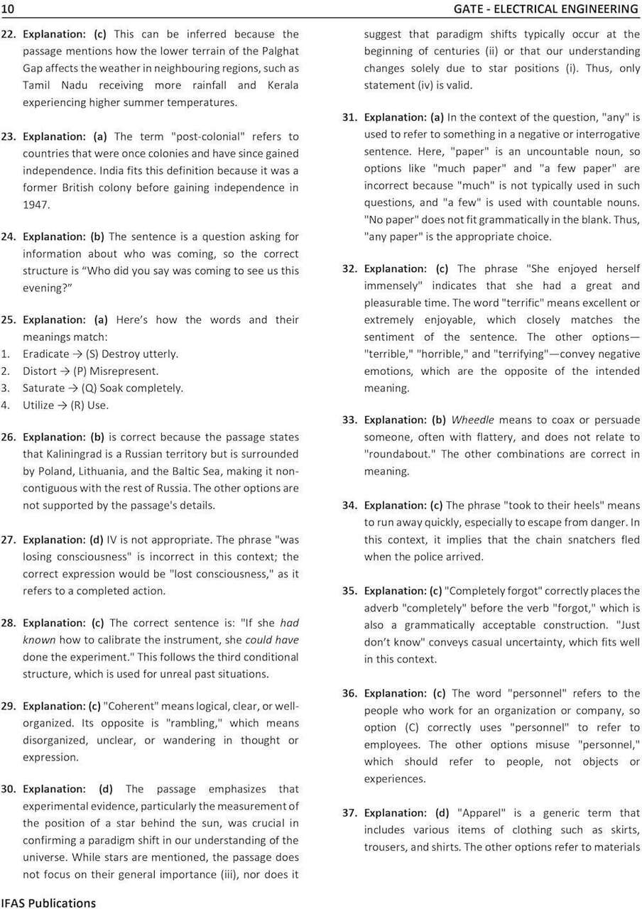 GATE PYQ Book Electrical - 2026 | Previous 30 Years Solved Papers (1996 ...