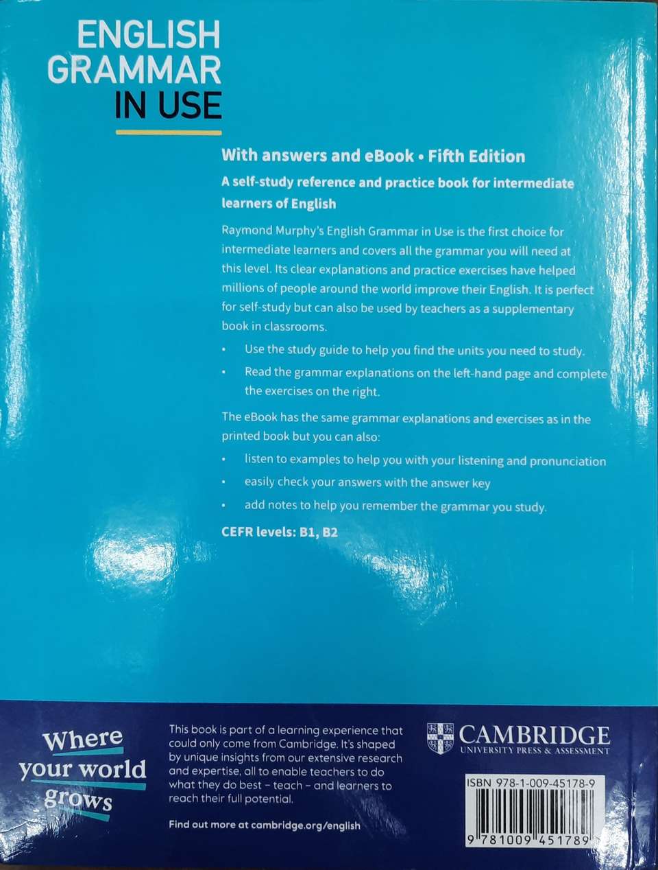 Merphi English ENGLISH GRAMMAR IN USE by RAYMOND MURPHY (5th edition): Buy ENGLISH ...