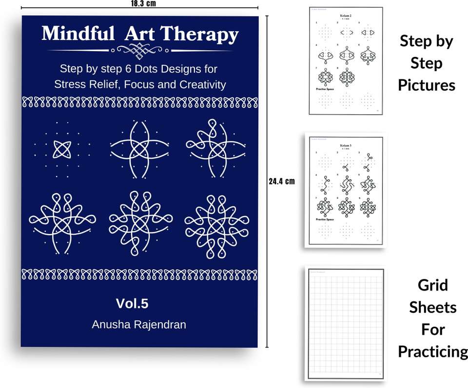 15 Volumes of Kolam & Rangoli Art Book Set (Sikku, Festive & Mandala ...