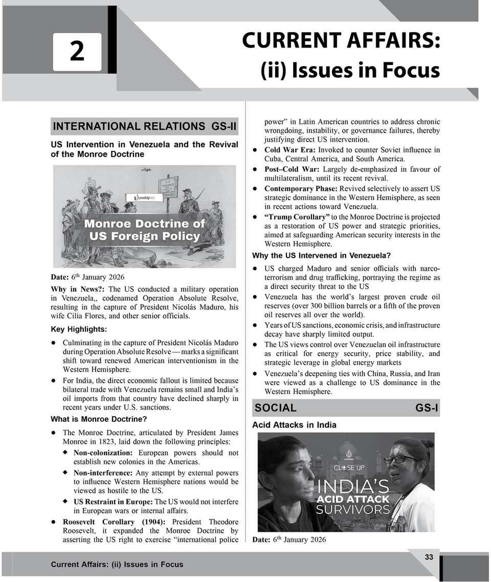 PW UPSC Quarterly Current Affairs Magazine Vol. 1 January to March 2026 ...