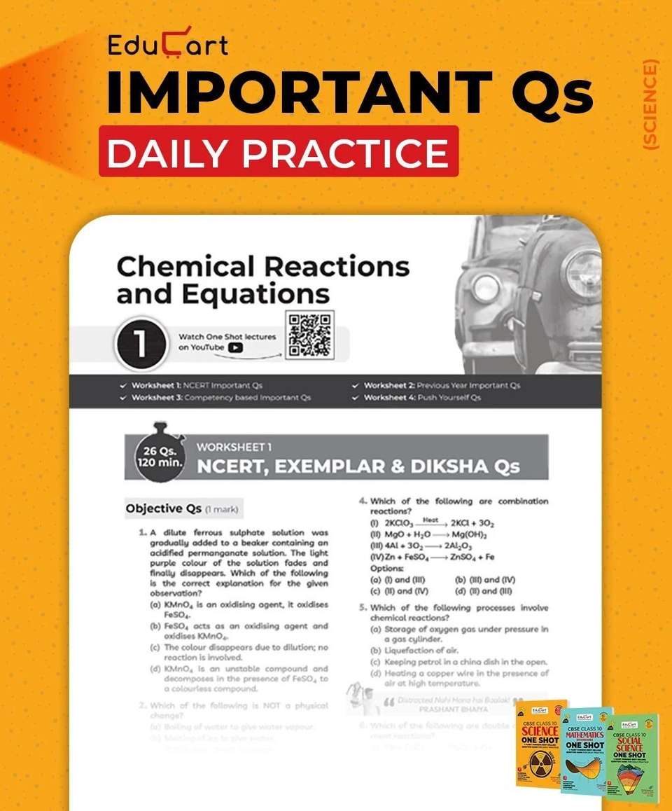 (OLD) Educart One-shot CBSE Class 10 Question Bank 2025-26 Bundle ...