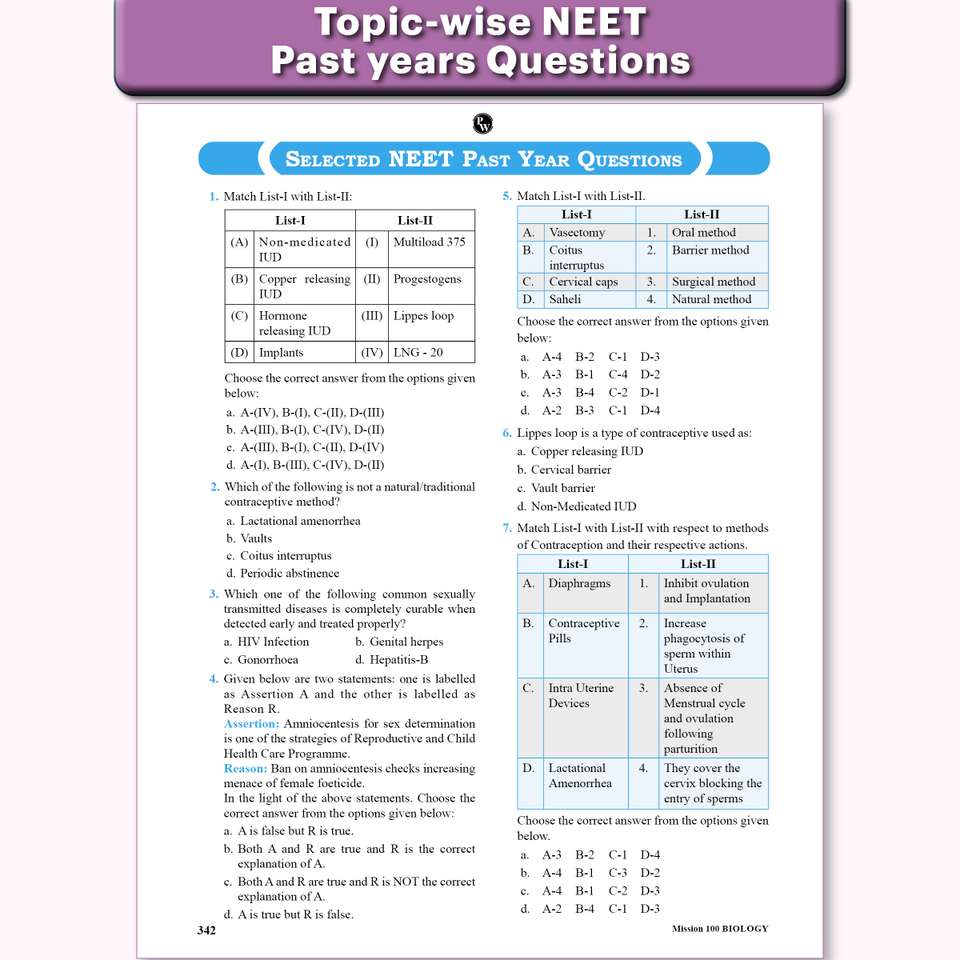 Neet Notes PW Mission 100 Biology For NEET UG 2026 Exams Chapterwise Revision ...