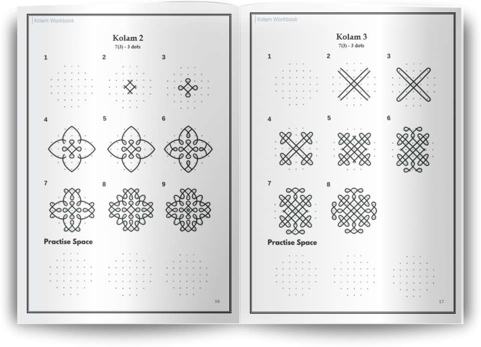 15 Volumes of Kolam & Rangoli Art Book Set (Sikku, Festive & Mandala ...