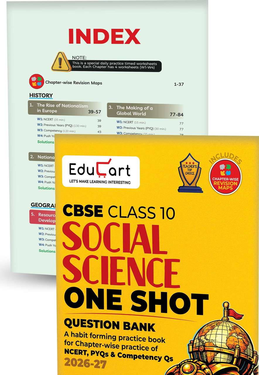 Class's 1 Math Educart CBSE Class 10 One Shot Question Bank Bundle 2026 27 | Science ...