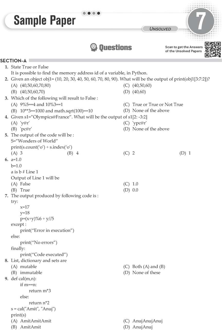 Gurukul By Oswal Computer Science Sample Papers CBSE Class 12 Board ...