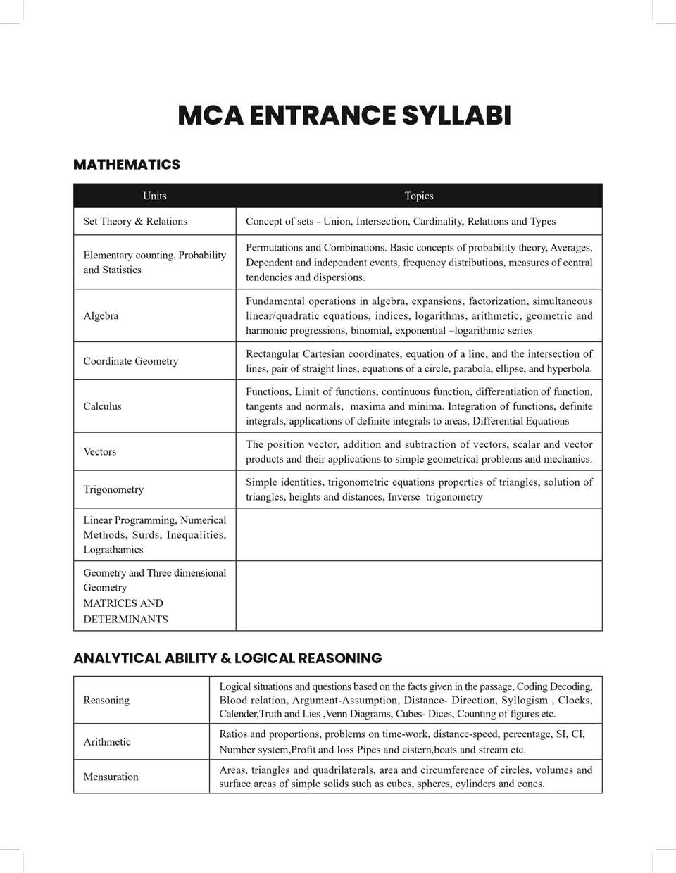 MCA Entrance Examination Book 2026 (Master of Computer Applications ...