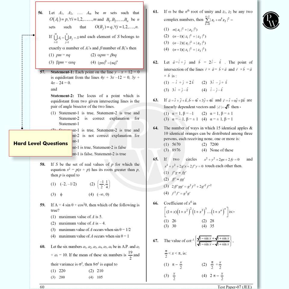 PW 14 JEE Main Rankers Test Series 2026 As Per Latest NTA Pattern | 10 ...
