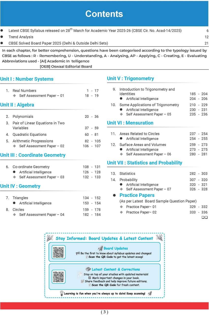 CBSE Question Bank SOLVED PAPERS Class 10 Maths (Standard) For 2026 ...