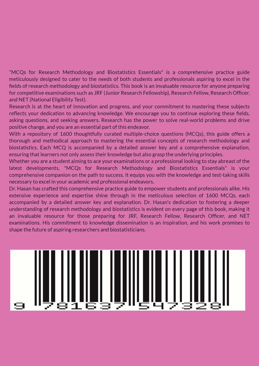MCQs for Research Methodology and Biostatistics Essentials - A ...
