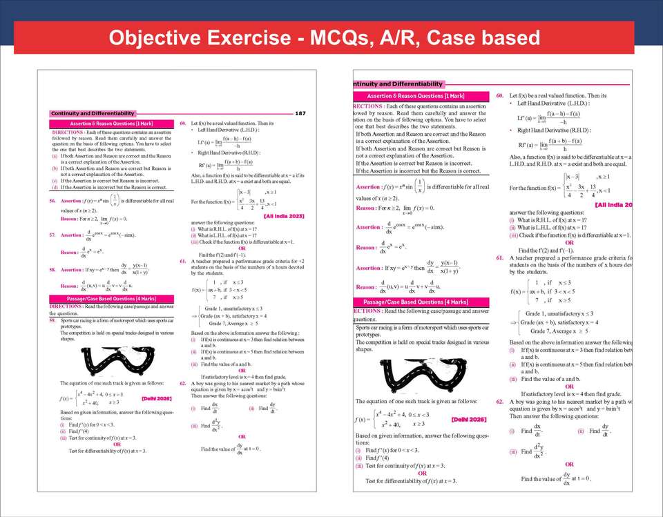 One Class Math Paper Sample WINR Series CBSE 2026-27 Class 12 Mathematics Chapter-wise Objective ...