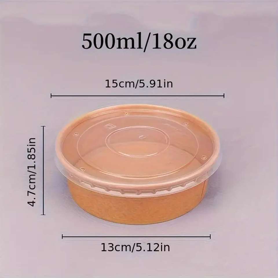 Aakriti Paper Soup Bowl Paper Food Box with Lid, Disposable Soup Bowl ...