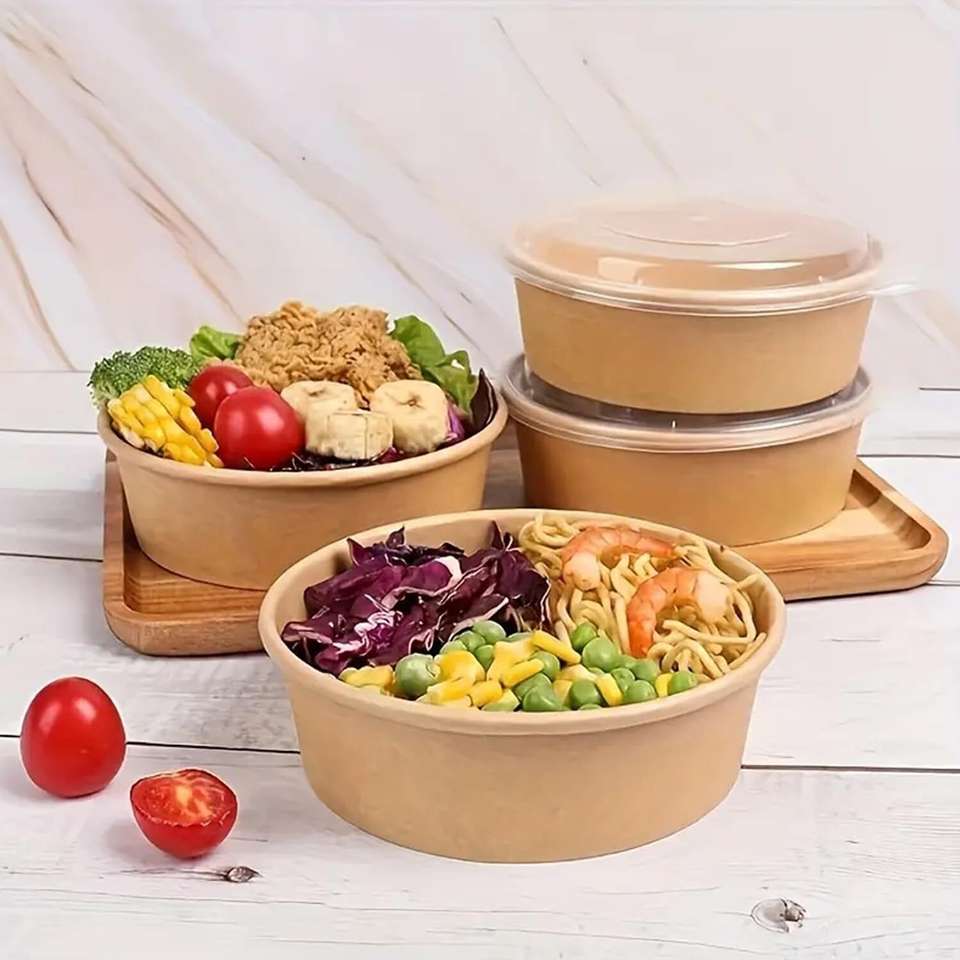 Aakriti Paper Soup Bowl Paper Food Box with Lid, Disposable Soup Bowl ...