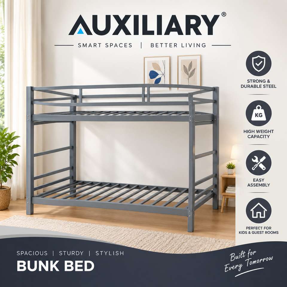 Auxiliary ®™|Ultra Bunk Bed for Junior/Adult with Guard Rail, Space ...