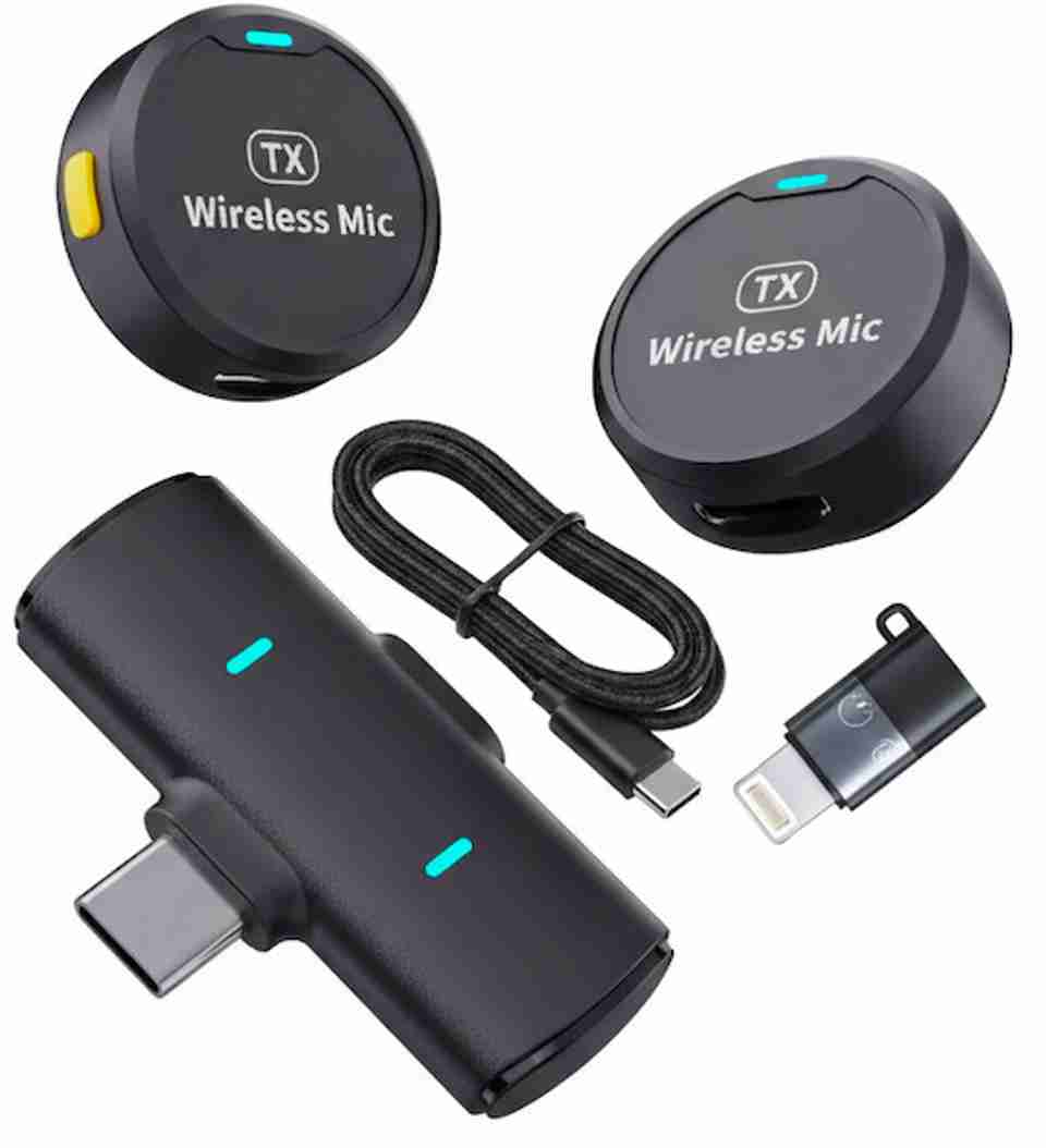 Inner M1 Dual Wireless Lavalier Mic with USB-C & Lightning - Image 9
