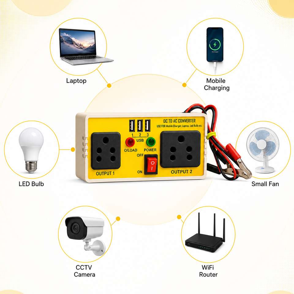METRIVA_TECH 12V 100VA DC to AC Converter - Image 8