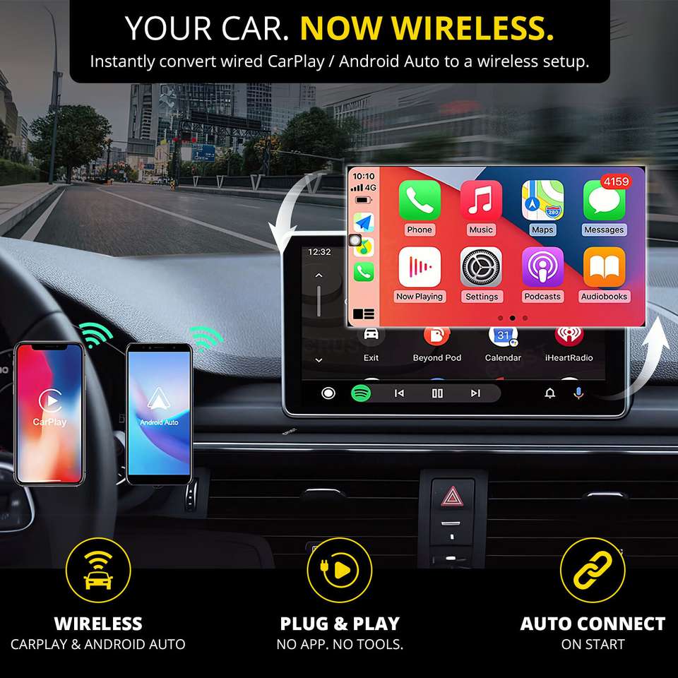 Crust AutoLink W30 Wireless CarPlay & Android Auto Adapter - Image 7