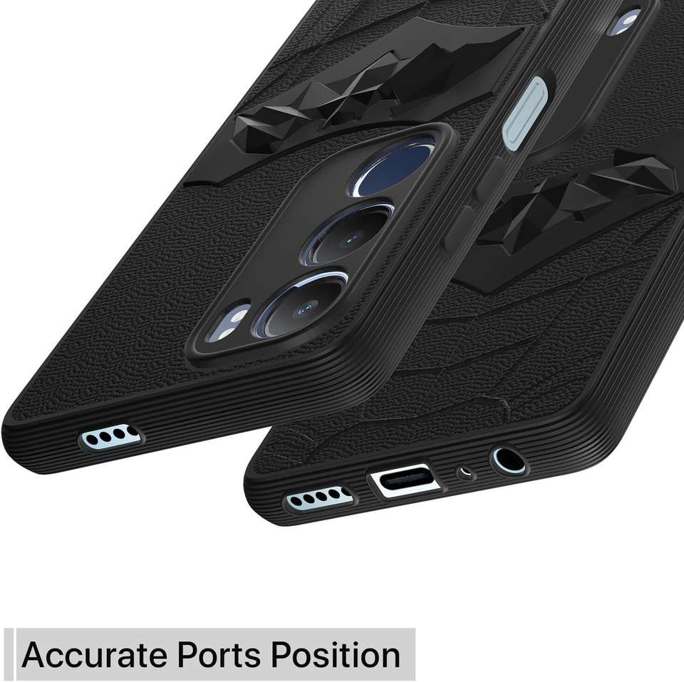 MOBIDEER Back Cover for Vivo Y29 5G, Vivo Y19s 5G, Black - Image 9