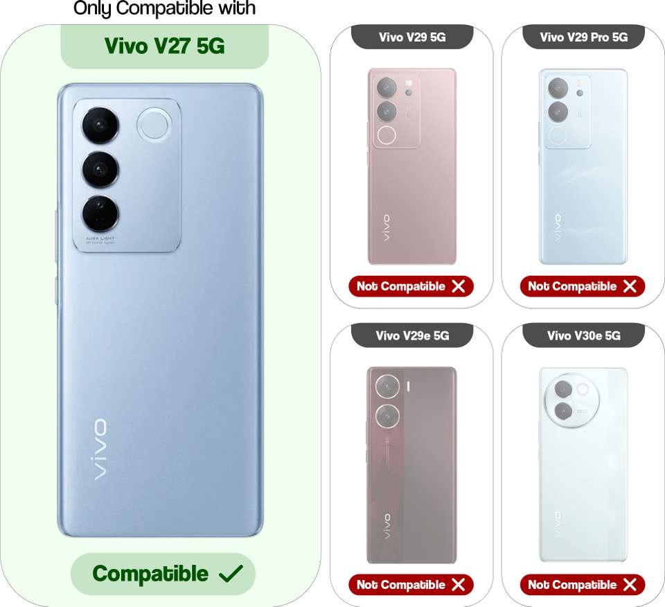 Mr. Case Back Cover for Vivo V27 5G, Grey, Magnetic - Image 8