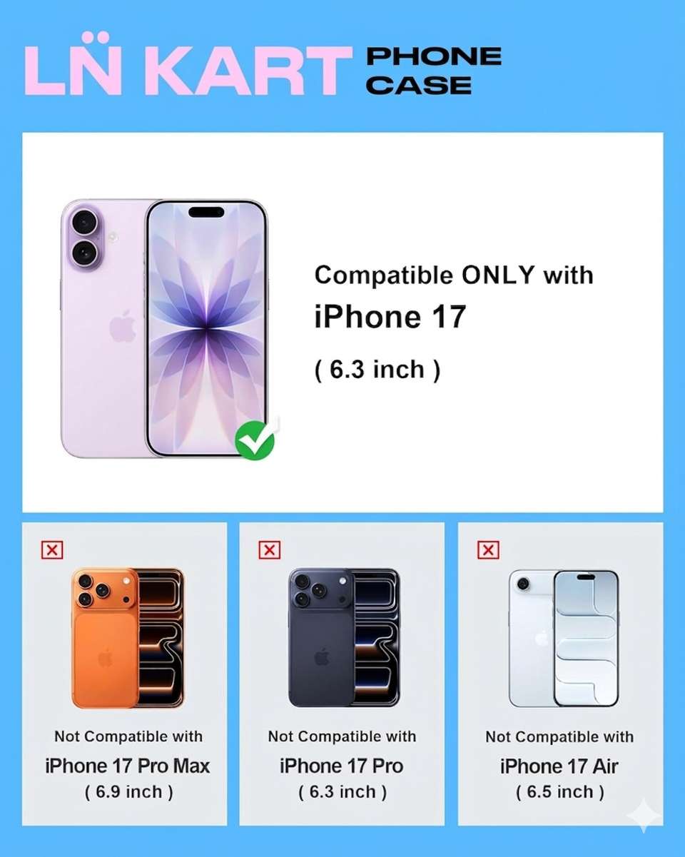 LN KART Back Cover for iPhone 17 , 3D Teddy Bear Phone Case for iPhone ...