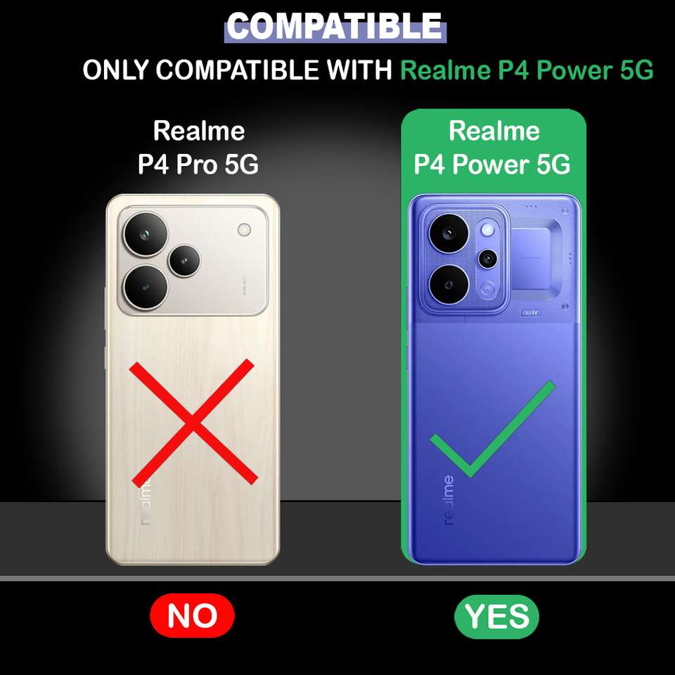 Casotec Back Cover for Realme P4 Power 5G, Grey, Silicon - Image 7