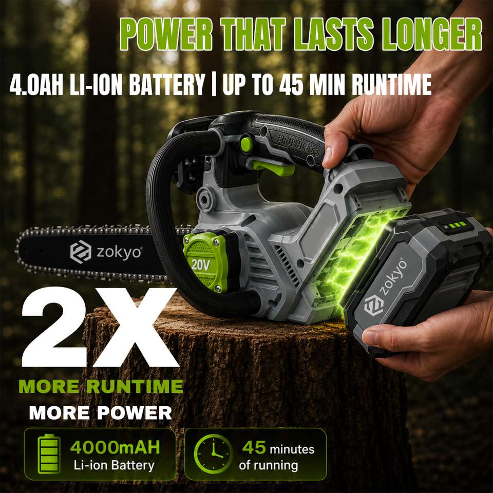 Customer Guide Icon ZOKYO WT BS18-12 Cordless Chainsaw Brushless 21V,800W Motor,5780 RPM, 2 ...