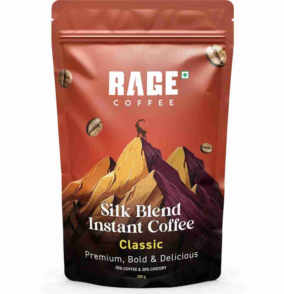 RAGE Premium Silk Blend Classic - 200 Gm | 100% Pure Arabica Beans ...