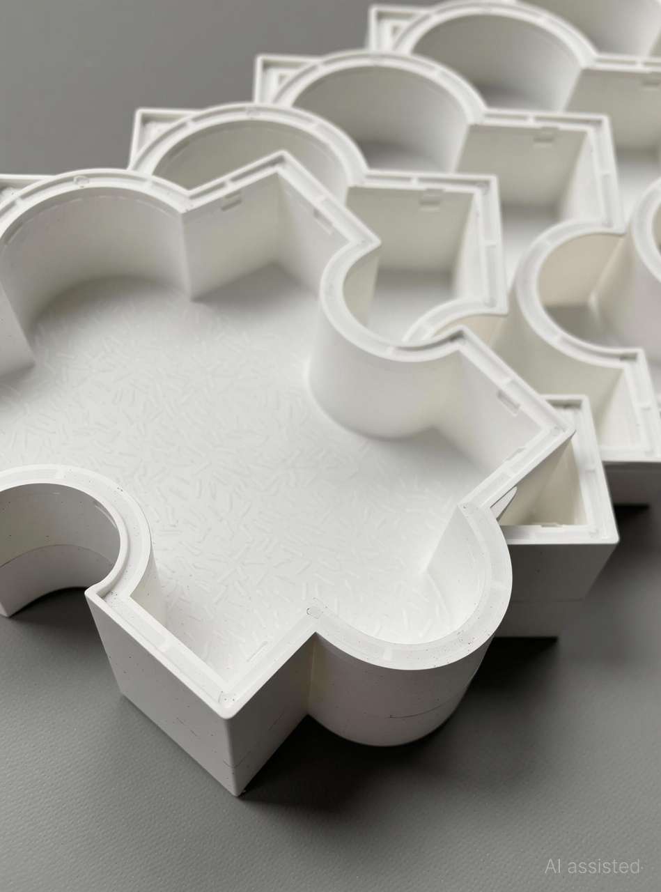 Column Base Interlocking Reyal BROOK Paver Block mould(H : 60mm) Interlocking (Pack of 5) Column ...