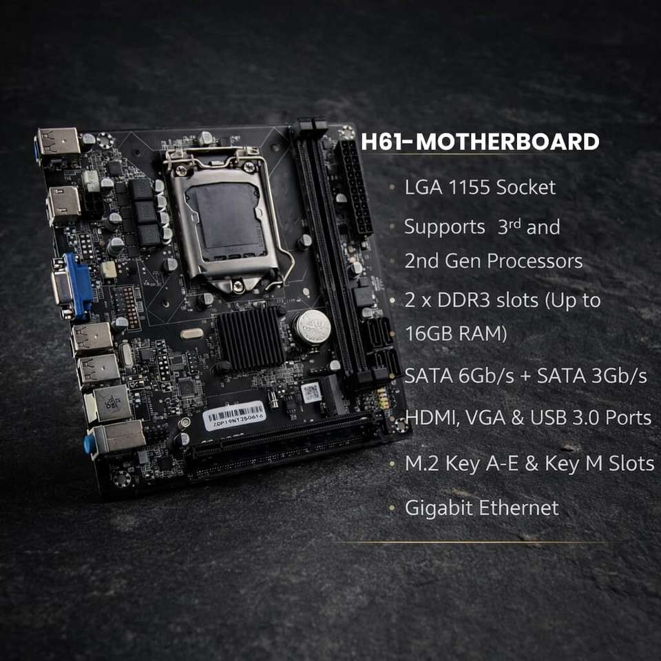 CPU WALA H61 Combo Kit Core i3 3rd Gen + 8GB DDR3 RAM + CPU Fan LGA ...