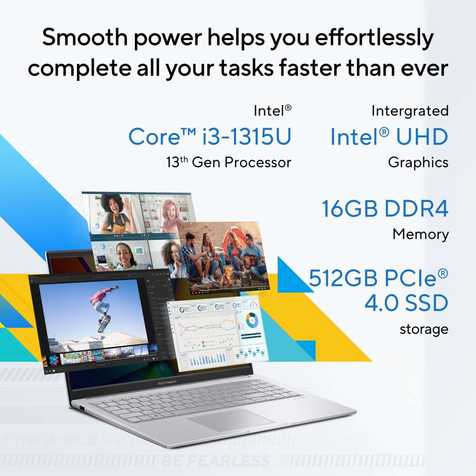 ASUS Vivobook 15 (2025) with Office 2024 + M365 Basic* Intel Core i3 ...