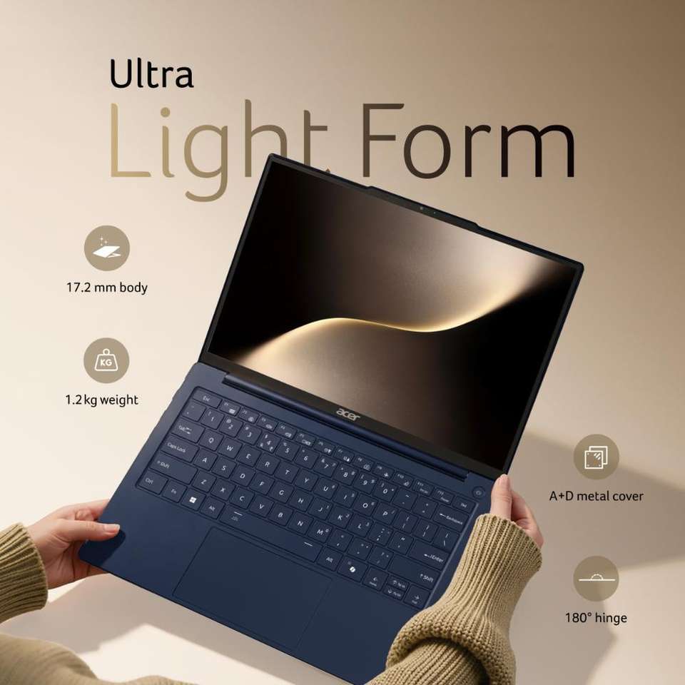 Windows Keyboard Metal Acer Swift Pro (2026) Metal AI PC, Backlit Keyboard Intel Core Ultra 5 ...
