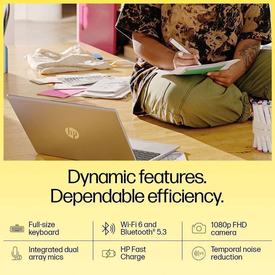 HP 15 (2024) AMD Ryzen 3 Quad Core 7320U - (8 GB/512 GB SSD/Windows 11 ...