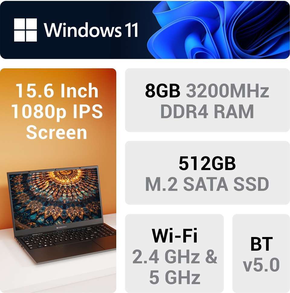 ZEBRONICS Pro Series Z Intel Core i3 12th Gen 1215U - (8 GB/512 GB SSD ...
