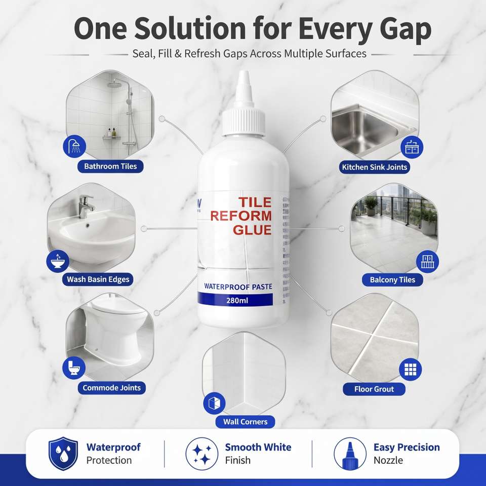 CRKARTO Premium Waterproof Tile Gap Filler & Grout Sealer Agent Crack ...
