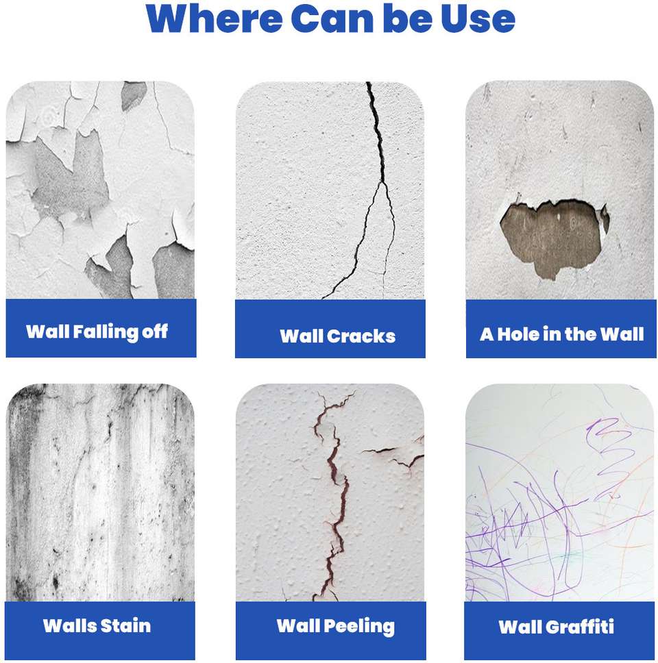 Cartref Crack Free Wall Repair Paste for repairing holes and cracks on ...