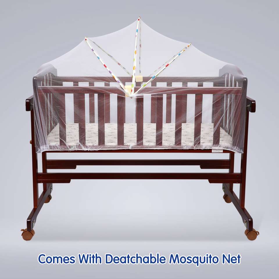 1st Step Wooden Cradle with Mosquito Net - Image 7