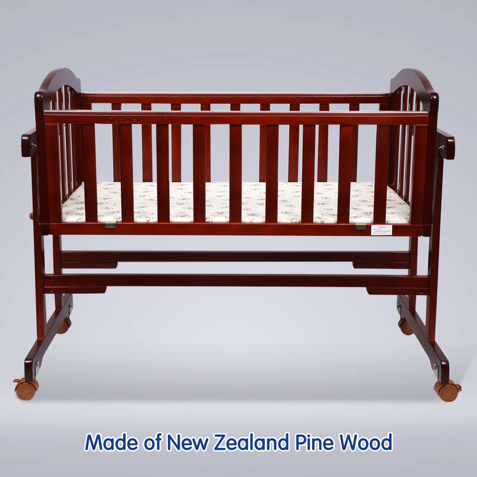 1st Step Wooden Cradle with Mosquito Net - Image 9