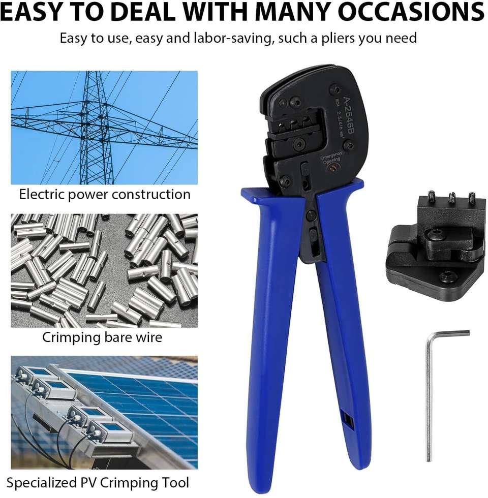 Flemigo MC4 Crimping Tools Solar Crimping Tools Crimper with Stripping ...