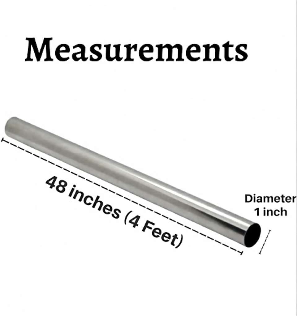 smihi Silver Curtain Rods Metal (Pack of 1) - Image 7