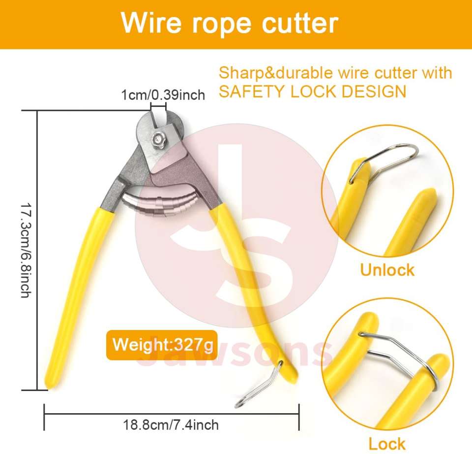 Lock Wire Cutter Jawsons ™ Stainless Steel Wire Rope Cutter | Heavy-Duty Cable Cutter ...