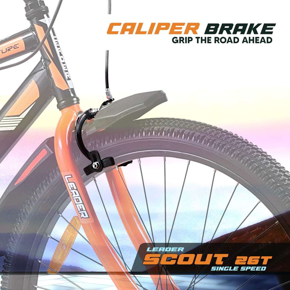 LEADER Scout MTB Mountain Bicycle without Gear for Men 26 T (inch ...