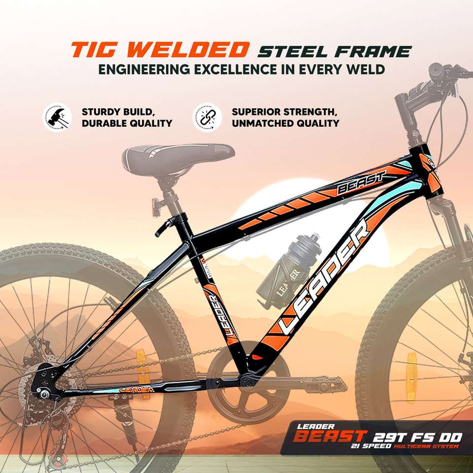 LEADER Beast 29T MultiSpeed (21 Speed) Mountain Bike with FS & DD Brake ...