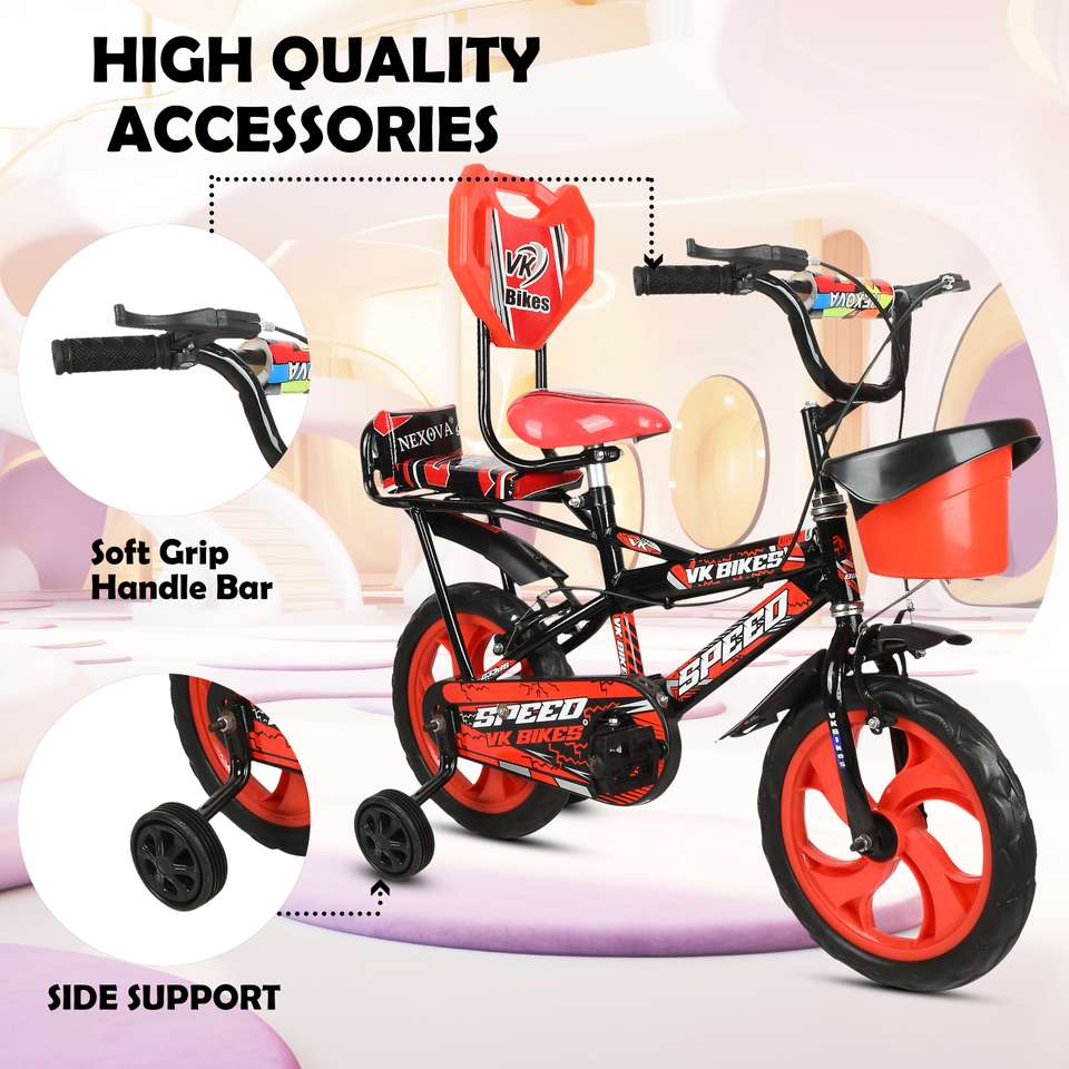 Kaashnic Premium Quality Double Gaddi Cycle For Kids Color-Red 14 T ...